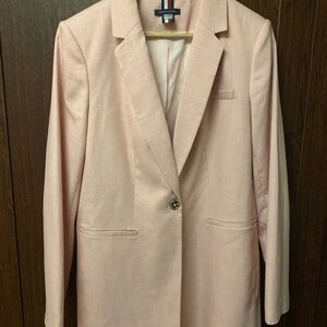 Tommy Hilfiger women’s size 14 soft pink tweed Blazer with Button Detail